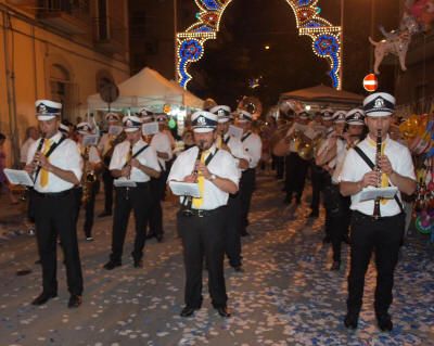Nino Valenti's band in Italy - hats bought from MarchingLinks.com