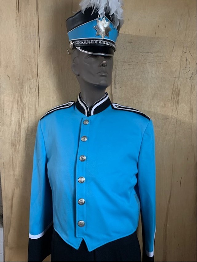 Columbia Blue & Black Marching Band Uniform for Rent