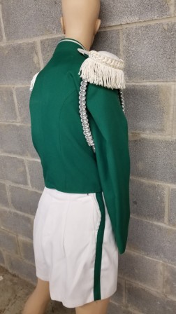 Green and White Marching Band Uniforms for rent