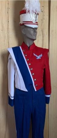 25+/- Red, White and Blue Marching Band Uniforms for Rent