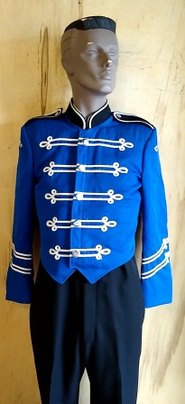 27 Blue and White Used Marching Band Uniforms