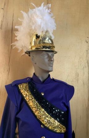 Marchinglinks Purple & Gold Marching Band Uniform for Rent