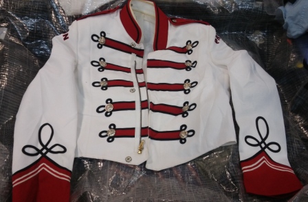red marching band jacket