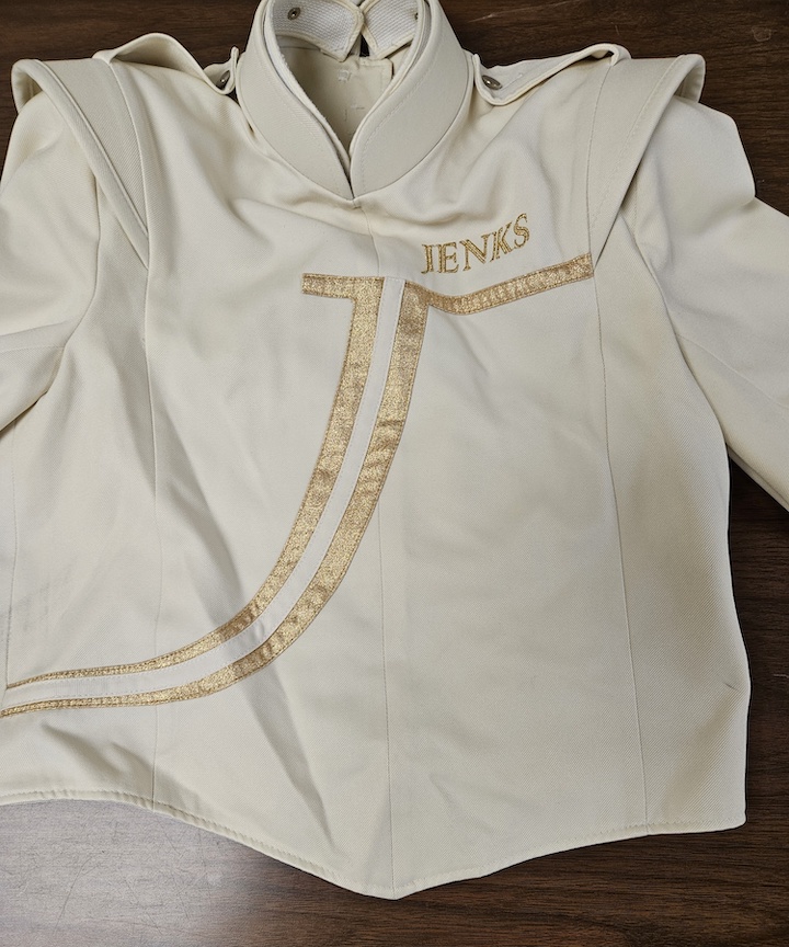 Set of 300 Cream & Maroon Fruhauf Marching Band Uniforms