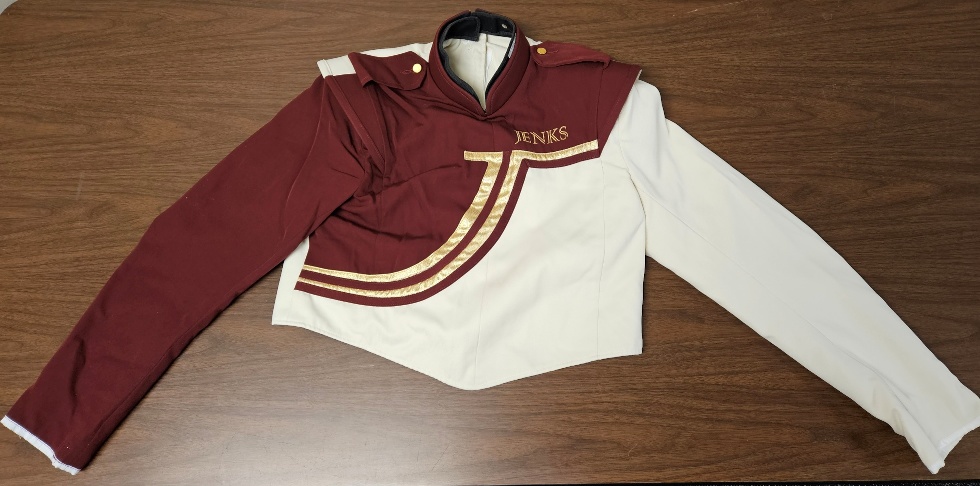 Set of 300 Cream & Maroon Fruhauf Marching Band Uniforms