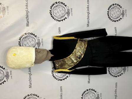 Set of 271 Black Marching Band Uniforms with Various Accessory Options