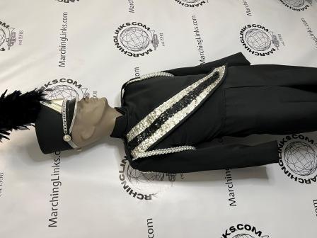 Set of 271 Black Marching Band Uniforms with Various Accessory Options