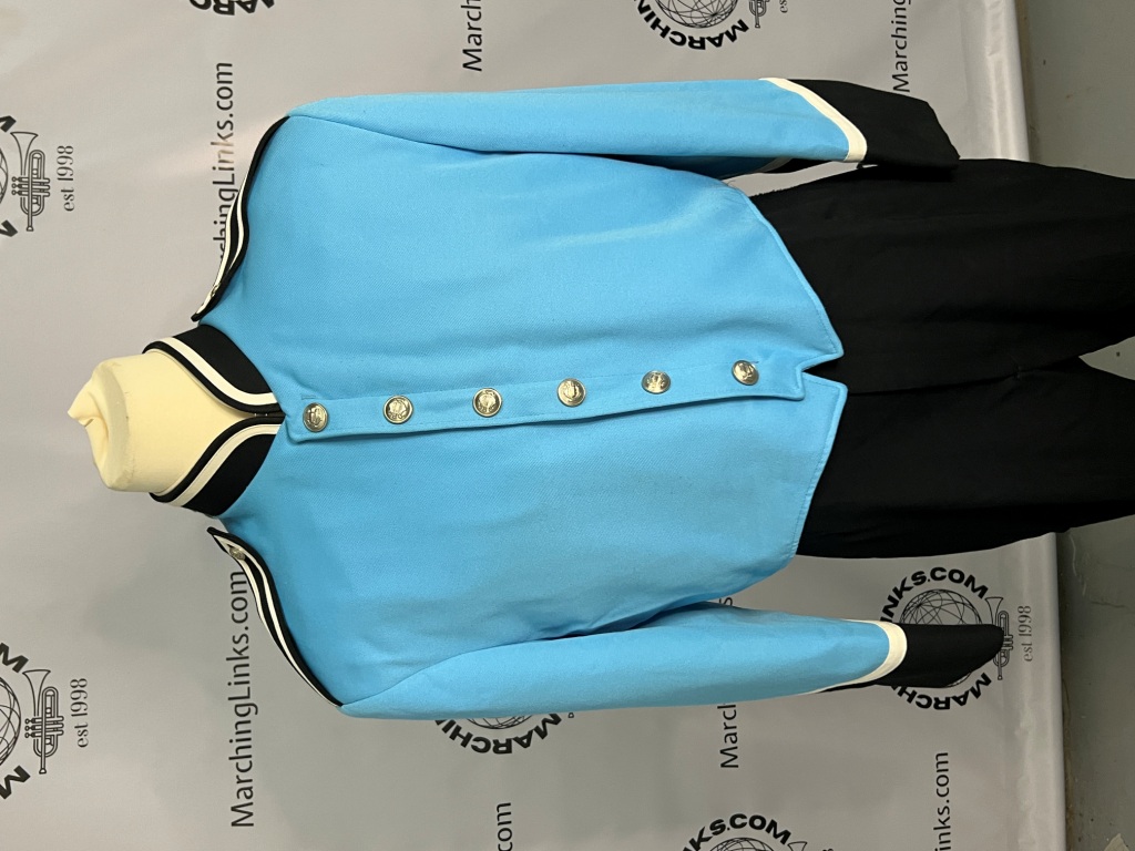 Set of 72 Carolina/Columbia Blue and Black Marching Band Uniforms
