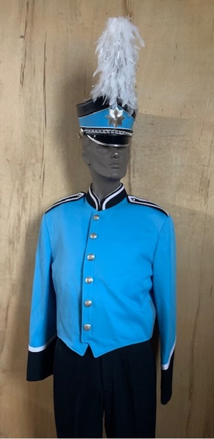Set of 72 Carolina/Columbia Blue and Black Marching Band Uniforms