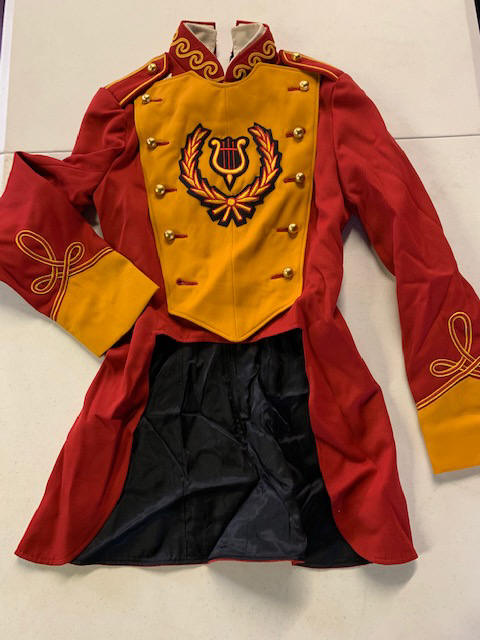 Set of 47 Red and Gold Traditional Band Front Uniforms with lots of options