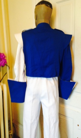 Set of 75+/- Royal Blue and White Marching Band Uniforms