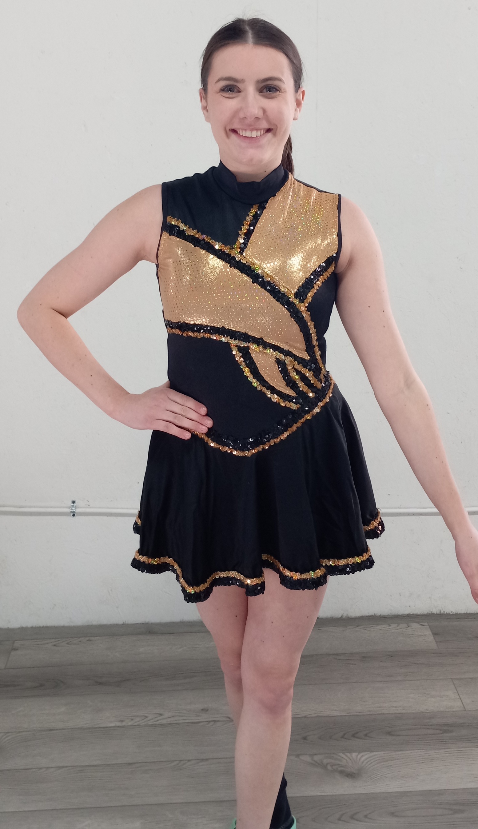 Set of 61 Black and Gold Band Front Uniforms in 3 Styles