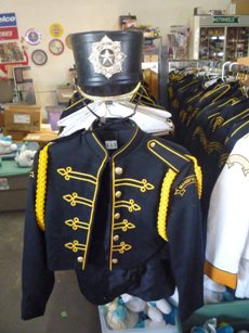 Set of 12 Black & Gold Marching Band Jackets with Silver Detail and