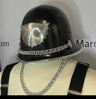 35 Black Marching Band Helmets with Silver Hardware