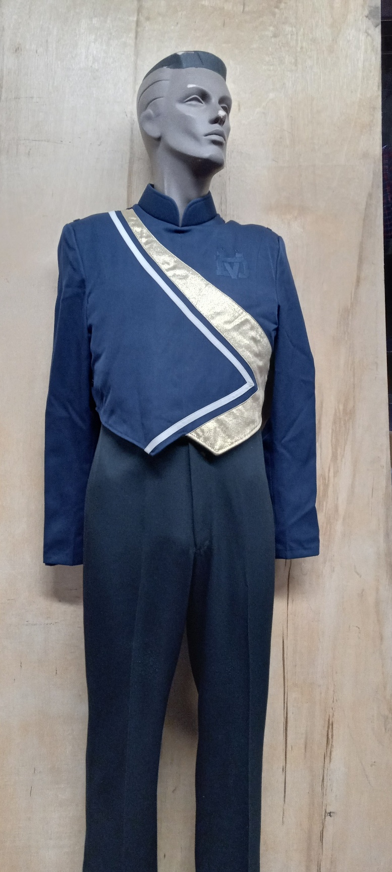 Set of 124 +/- Navy, Gold and White Marching Band Uniforms Item Description: This is a very nice lot
