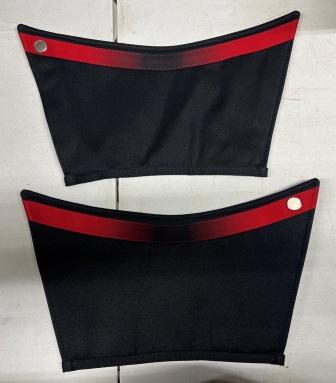 45 Pairs of Black and Red Polyester Gauntlets