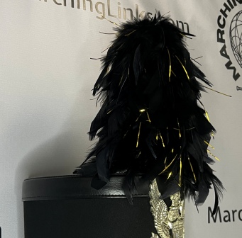 Lot of 26, 9" Black and Gold Plumes