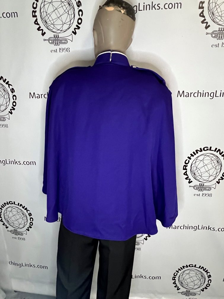 43 Purple, White and Silver Marching Band Uniforms including Capes