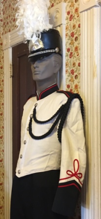 Set of 7 White and Black Stanbury Used Marching Band Uniforms
