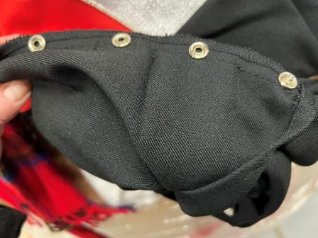 210 Red, Black and Silver Marching Band Uniforms with Lots of Extras! May be sold as a 1/2 Lot Item 
