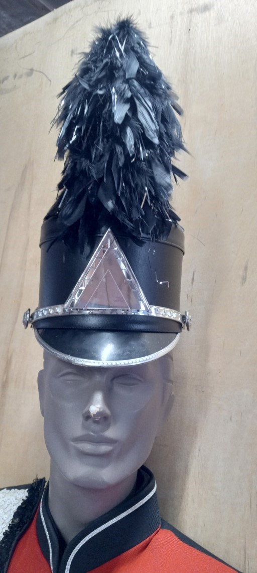 40 Red, White and Black Marching Band Uniforms Item Description: 40 red, white and black used marchi