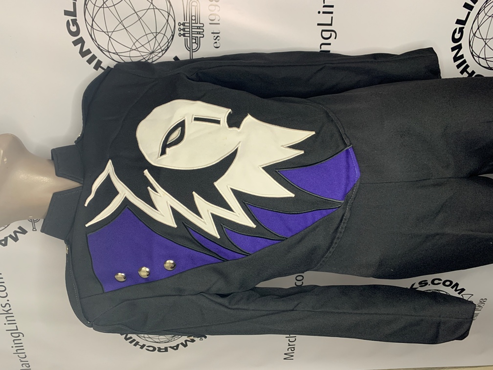 Lot of 316 Black, Purple and White Fruhauf Marching Band Jackets-may be sold in smaller lots