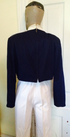 Set of 200+ Navy, White and Silver Marching Band Uniforms