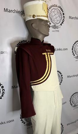 Burgundy, Cream and Gold Marching Band Uniforms
