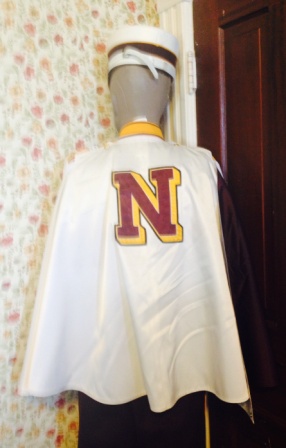 Lot of 64 Maroon, White and Gold Marching Band Uniforms