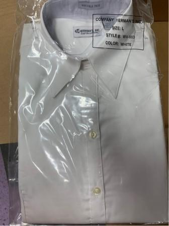Set of 57+/- White Ladies Dress Shirts by Herman’s Inc