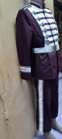 Set of 49+ Plum/Maroon Colored Marching Band Uniforms