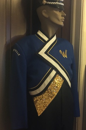 Set of 11 Royal Blue, White and Gold Marching Band Jackets This is a set of royal blue use