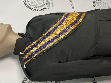 Set of 25 Purple and Gold Sequined Baldrics This is a set of 25 purple and gold sequined b