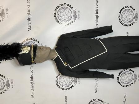 80 Black, White and Gold Marching Band Uniforms