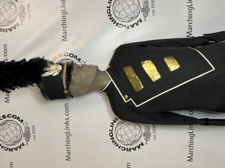 80 Black, White and Gold Marching Band Uniforms