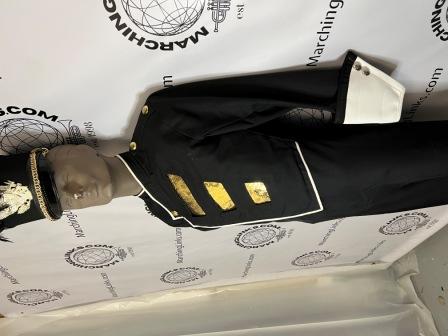 80 Black, White and Gold Marching Band Uniforms