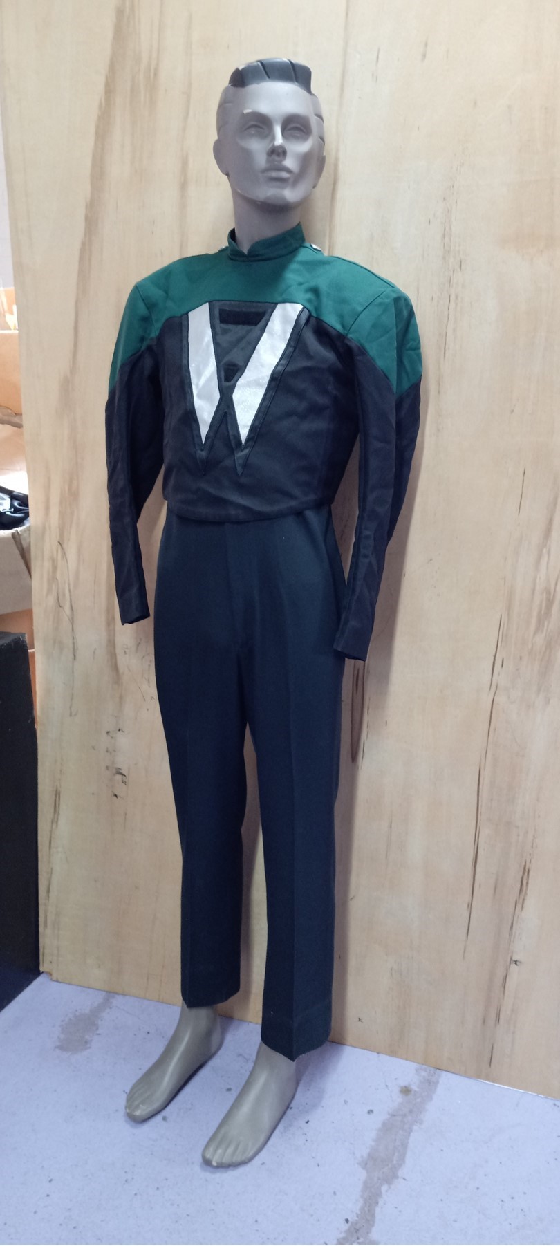 Set of 232+/- Dark Green, Black and White Marching Band Uniforms Item Description: This is a set of 