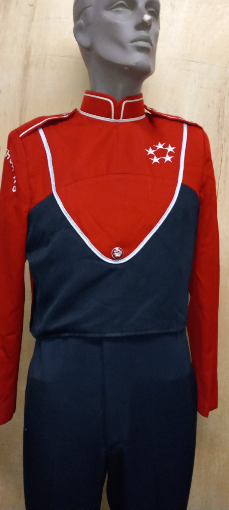 Set of 34 Red, Black and White Marching Band Uniforms