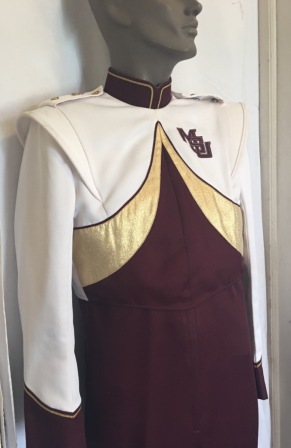 Item Description: This is a set of approximately 160 gently used burgundy and white marching band un