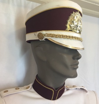 Item Description: This is a set of approximately 160 gently used burgundy and white marching band un