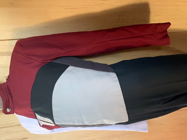 Set of 35 +/- Burgundy, Gray, White and Black Marching Band Uniforms by Cesario/Fred J. Miller