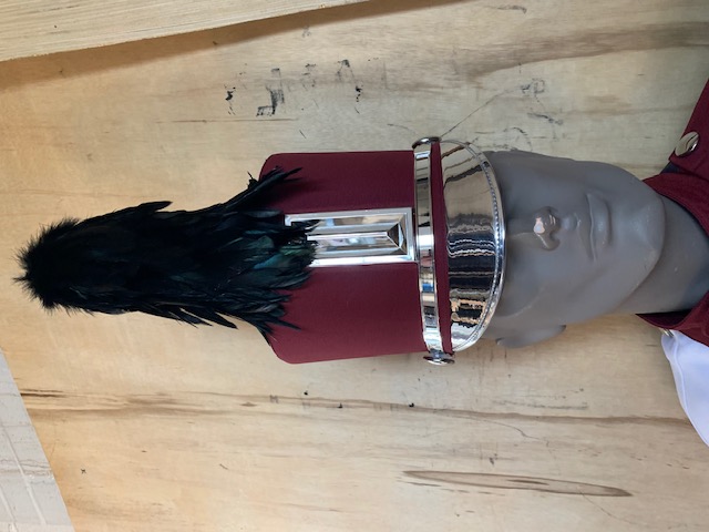 Set of 35 +/- Burgundy, Gray, White and Black Marching Band Uniforms by Cesario/Fred J. Miller