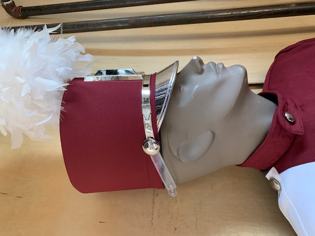Set of 35 +/- Burgundy, Gray, White and Black Marching Band Uniforms by Cesario/Fred J. Miller
