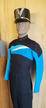 90 Blue, Black and Silver Cesario Marching Band Uniforms Item description: This is a set of 90 gentl