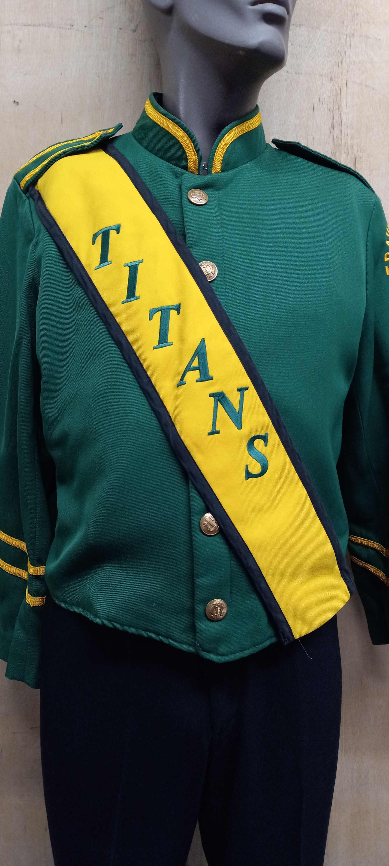 Green, Yellow & Black Marching Band Uniforms up to 200+ available
