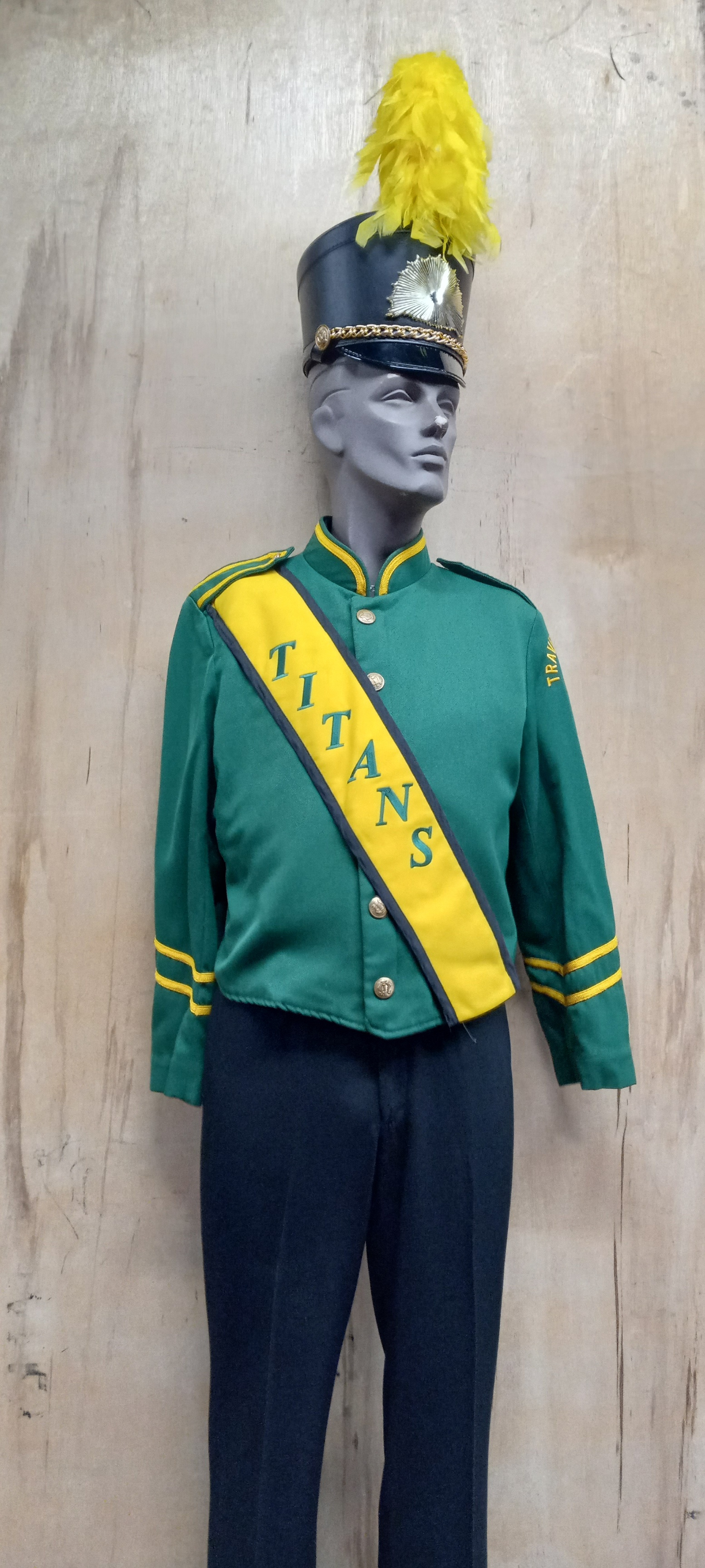 Green, Yellow & Black Marching Band Uniforms up to 200+ available
