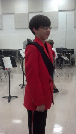 Set of Red and Black Concert Band Uniforms