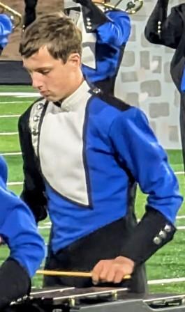 Set of 145 Royal Blue, Black & White Marching Band Uniforms with Lots of Extras!