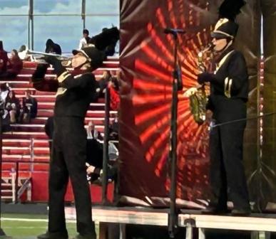 Set of 81 Burgundy, Black & Gold Marching Band Uniforms