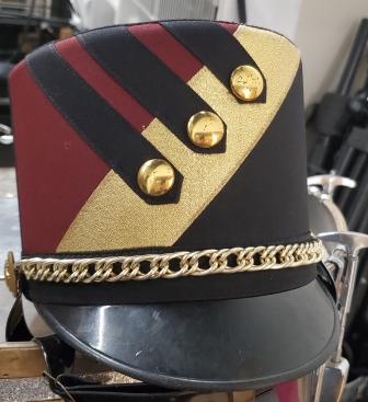 Set of 81 Burgundy, Black & Gold Marching Band Uniforms